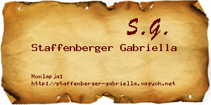 Staffenberger Gabriella névjegykártya